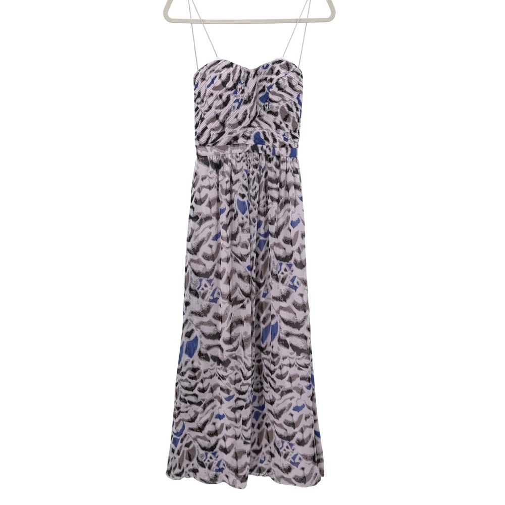 Erin Fetherston ERIN Lavender Abstract Animal Print Maxi Dress Gown Size 2